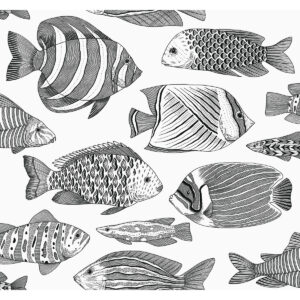 0051003 wailea black tropical school wallpaper