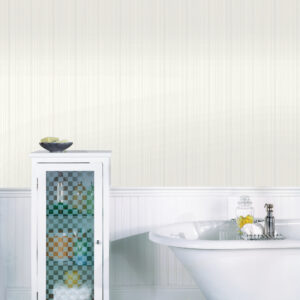 Sebasco Dove Vertical Pinstripe Wallpaper