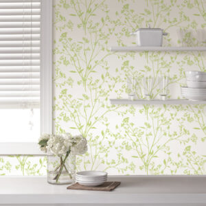 Southport Chartreuse Delicate Branches Wallpaper