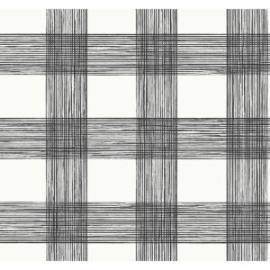 0051041 scarborough black striated plaid wallpaper