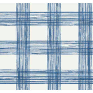 0051043 scarborough indigo striated plaid wallpaper