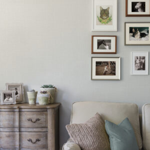 Marblehead Dove Crosshatched Grasscloth Wallpaper
