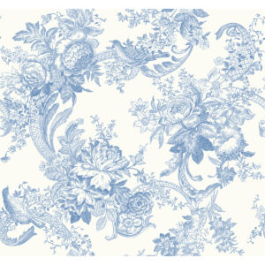 0051093 carmel light blue baroque florals wallpaper