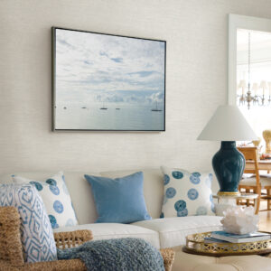 Tiverton Dove Faux Grasscloth Wallpaper