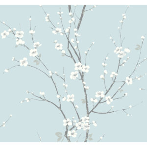 0051111 monterey sky blue floral branch wallpaper