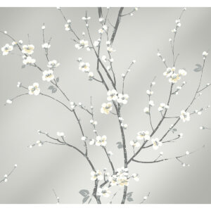 0051115 monterey silver mist floral branch wallpaper