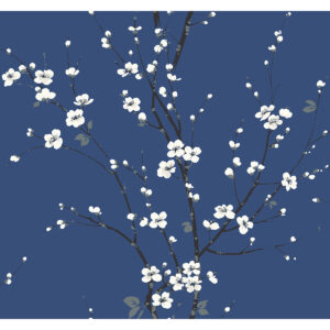 0051117 monterey cobalt floral branch wallpaper