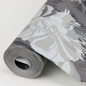 Selene Silver Mucha Floral Wallpaper