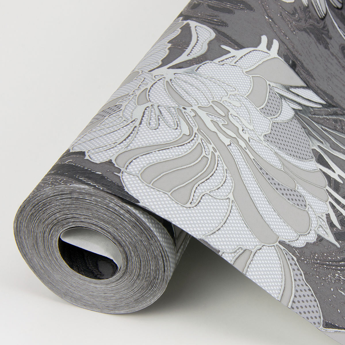 Selene Silver Mucha Floral Wallpaper - Image 4