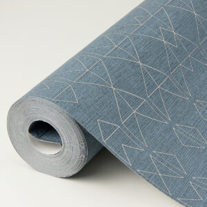 Paititi Denim Diamond Trellis Wallpaper