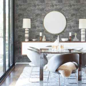 Pele Silver Distressed Wallpaper