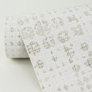 Celeste Platinum Geometric Wallpaper