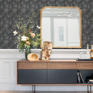 Celeste Silver Geometric Wallpaper