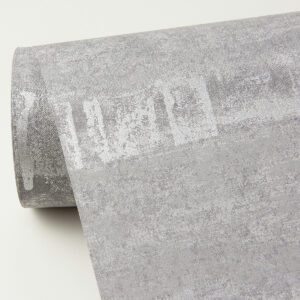 Rakasa Pewter Distressed Stripe Wallpaper