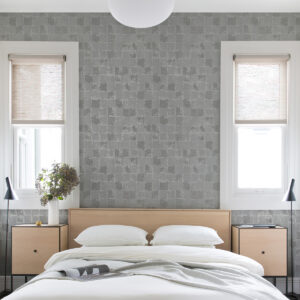 Varak Silver Checkerboard Wallpaper