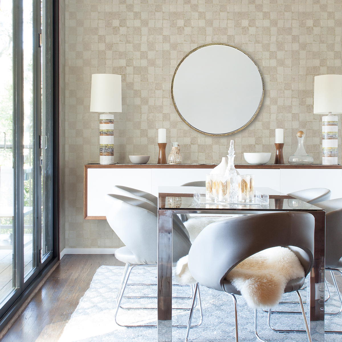 Varak Gold Checkerboard Wallpaper - Image 3