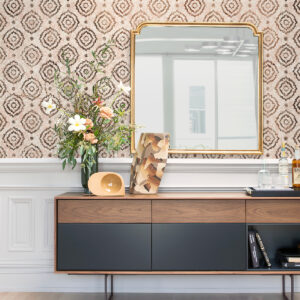 Uma Rose Gold Star Medallion Wallpaper