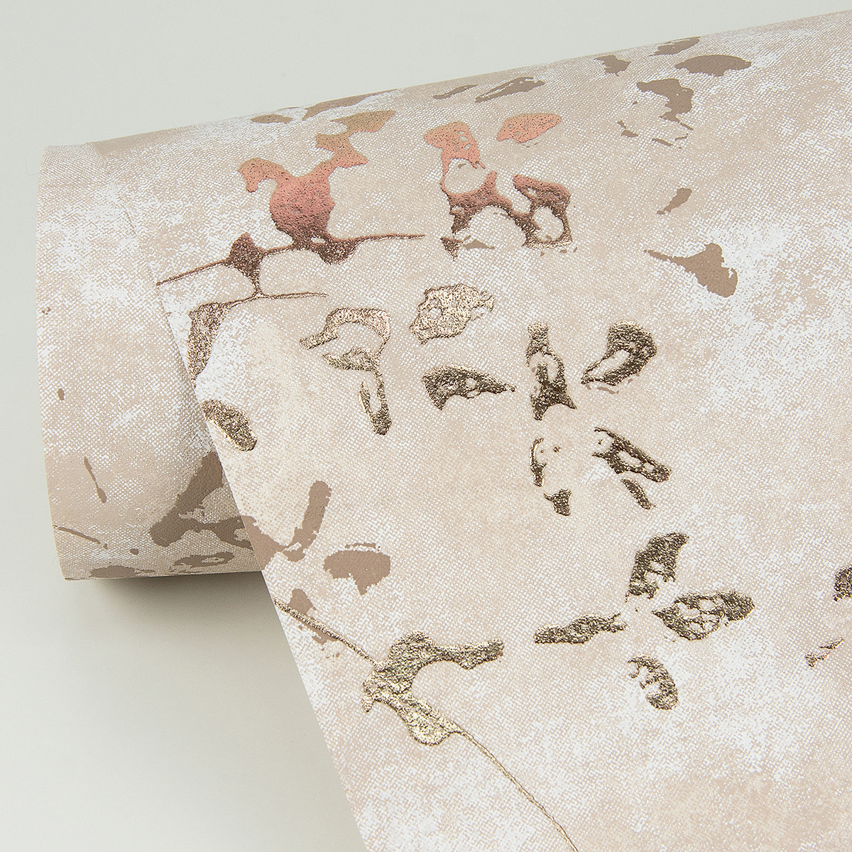 Arian Rose Gold Inkburst Wallpaper