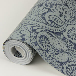 Artemis Sapphire Floral Damask Wallpaper