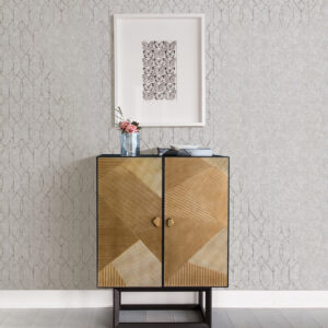 Ziva Platinum Trellis Wallpaper