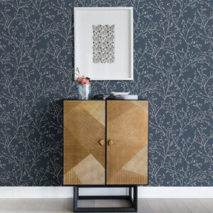 Koura Sapphire Budding Branches Wallpaper