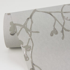 Koura Platinum Budding Branches Wallpaper