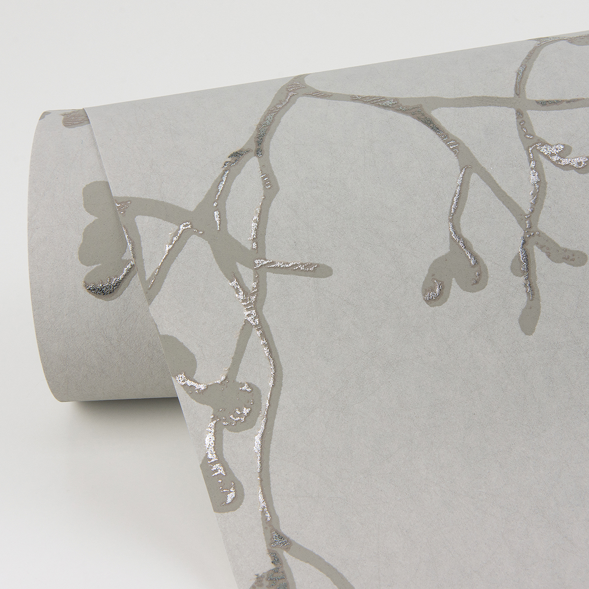 Koura Platinum Budding Branches Wallpaper