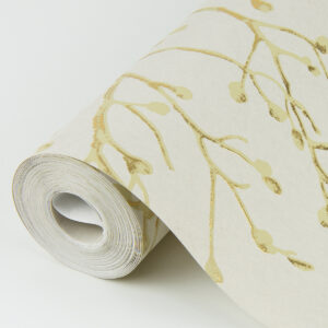 Koura Gold Budding Branches Wallpaper