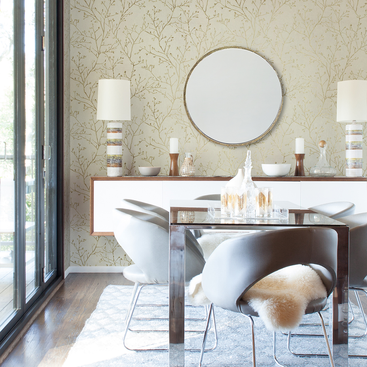 Koura Gold Budding Branches Wallpaper - Image 3