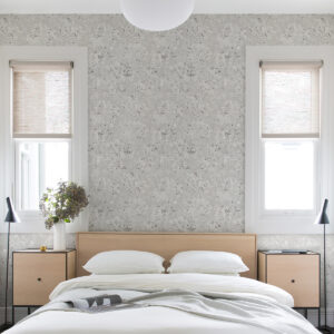 Kala Platinum Floral Wallpaper