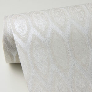 Damour Cream Hexagon Ogee Wallpaper