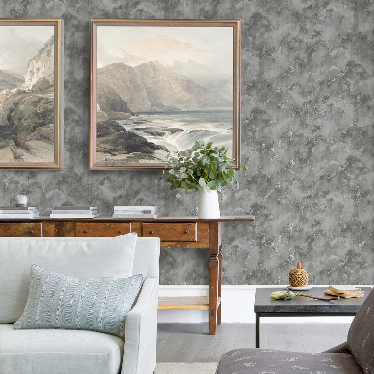 Toula Silver Abstract Wallpaper - Image 3