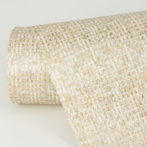 Maia Gold Faux Linen Wallpaper