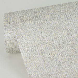Maia Platinum Faux Linen Wallpaper
