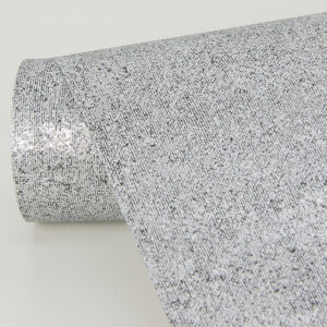 Nysa Silver High Gloss Wallpaper