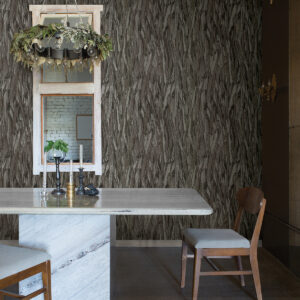 Suna Charcoal Woodgrain Wallpaper