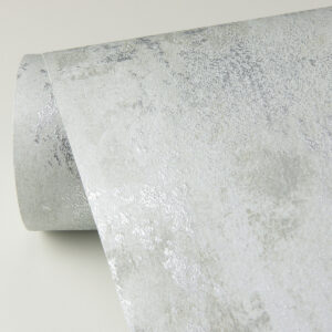 Deimos Silver Distressed Texture Wallpaper