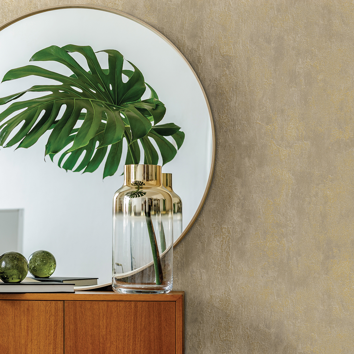 Deimos Gold Distressed Texture Wallpaper - Image 3