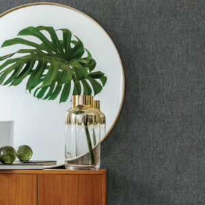 Reuss Slate Faux Fabric Wallpaper