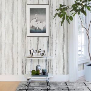 Delesse Platinum Marbled Wallpaper