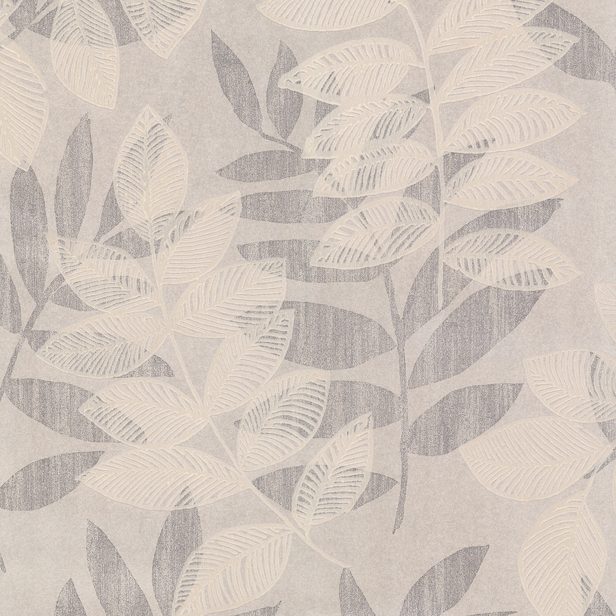0053014 chimera platinum flocked leaf wallpaper