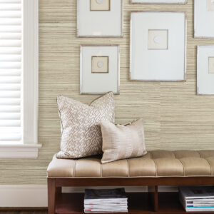 Changzou Beige Grasscloth Wallpaper