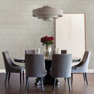 Kongur Silver Grasscloth Wallpaper
