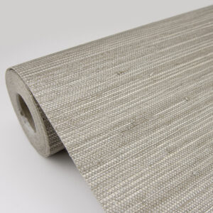 Tagum Grey Grasscloth Wallpaper