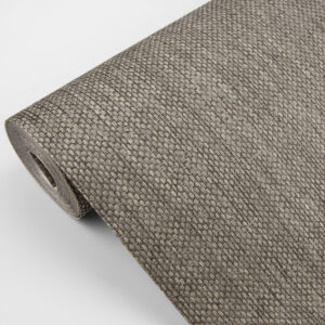 Gaoyou Taupe Paper Weave Wallpaper