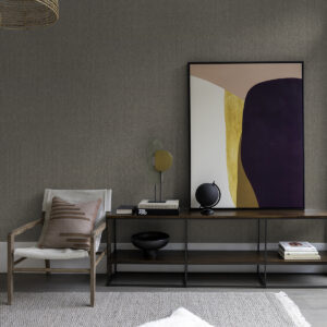 Gaoyou Taupe Paper Weave Wallpaper