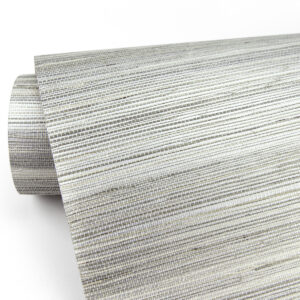 Zoysia Platinum Grasscloth Wallpaper