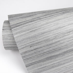 Baishin Silver Grasscloth Wallpaper