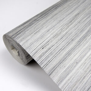 Baishin Silver Grasscloth Wallpaper