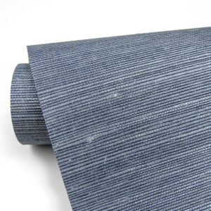 Lamphu Blue Grasscloth Wallpaper